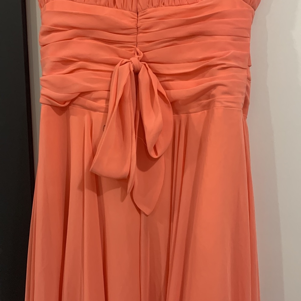 Coral strapless dress - Picture 4 of 7